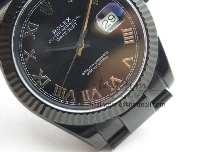41 on Bracelet VRF A3235 DateJust Markers All Dial Edition Oyster Black Roman PVD PVD Best Black 0204